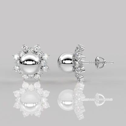 Zaver Moissanite Diamond 925 Silver Earring