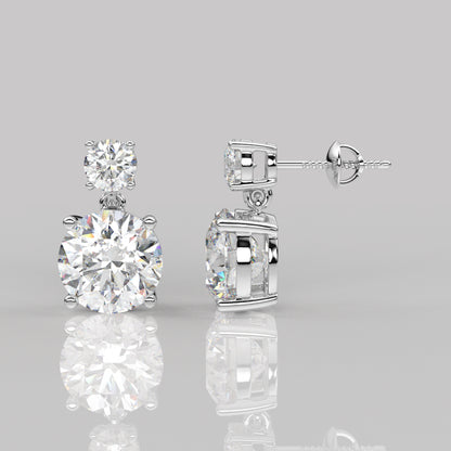 Peora 1 Carat Moissanite Diamond 925 Silver Earring