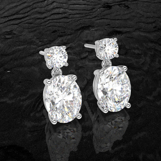 Siam 1 Carat Moissanite Diamond 925 Silver Earring