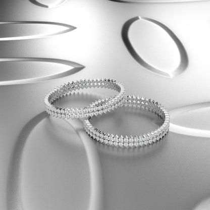 Two row Bangle 925 Sterling Silver