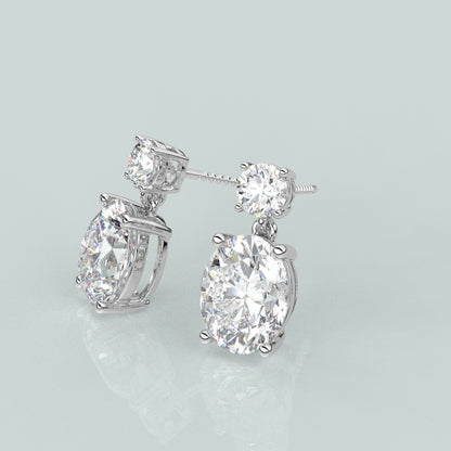 Siam 1 Carat Moissanite Diamond 925 Silver Earring