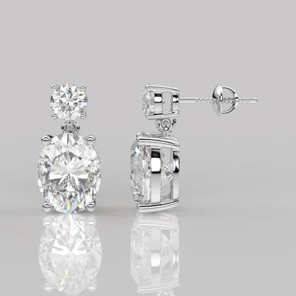 Siam 1 Carat Moissanite Diamond 925 Silver Earring