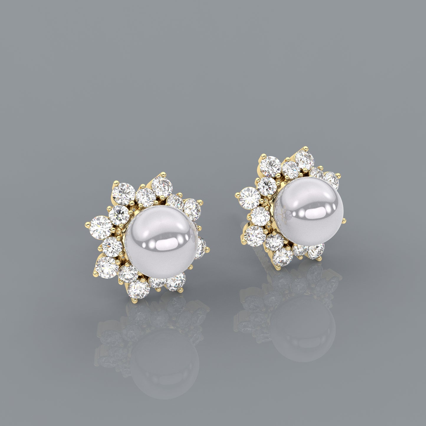 Yellow gold Zaver 925 Silver Earring