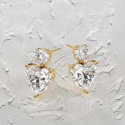 Ori Heart  Moissanite Diamond 925 Silver Earring