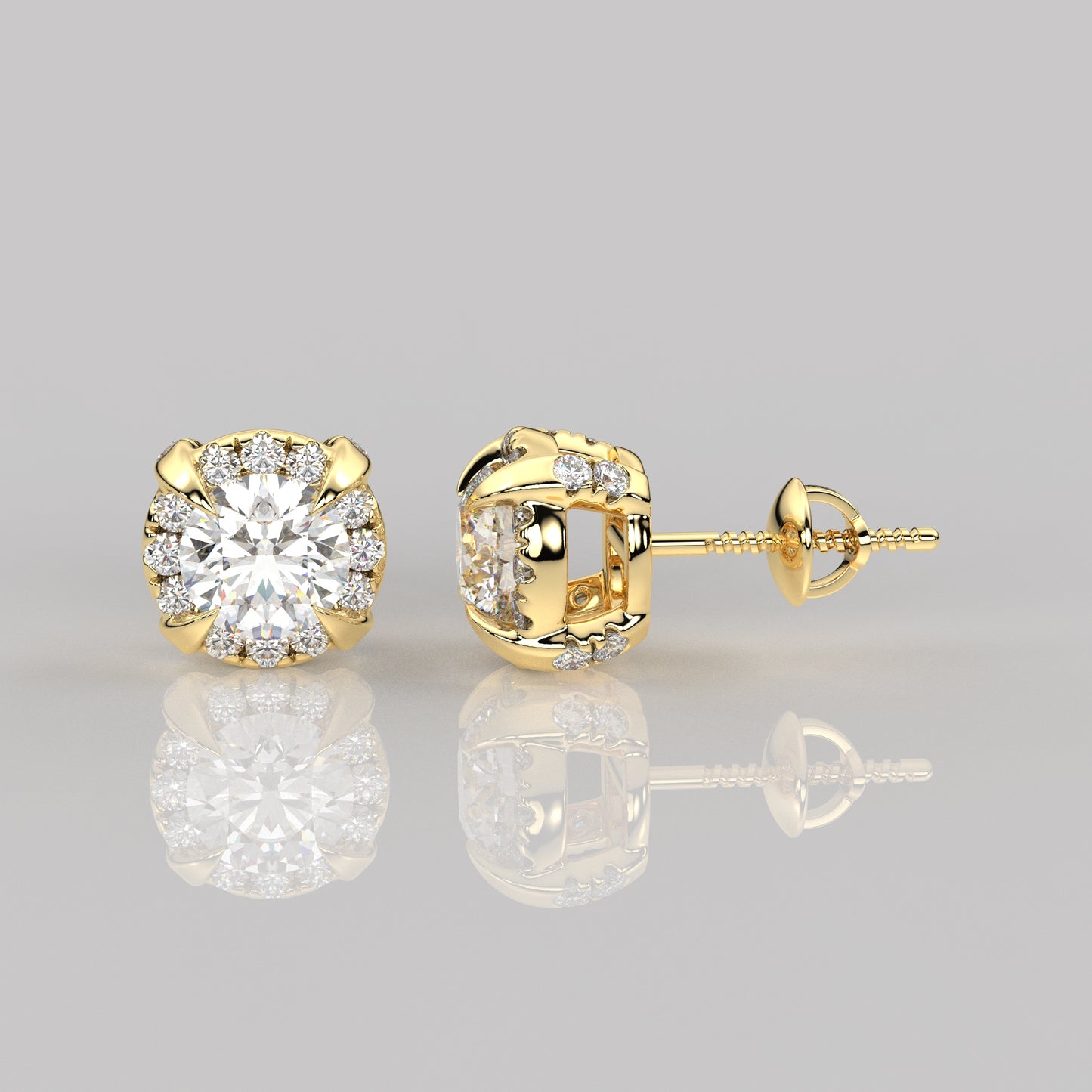 Yellow gold Highspark 925 Silver Earring