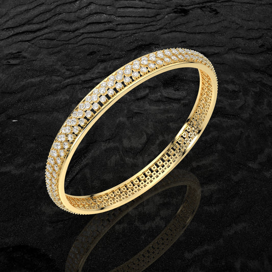 Yellow gold Prita Bangle 925 Sterling Silver