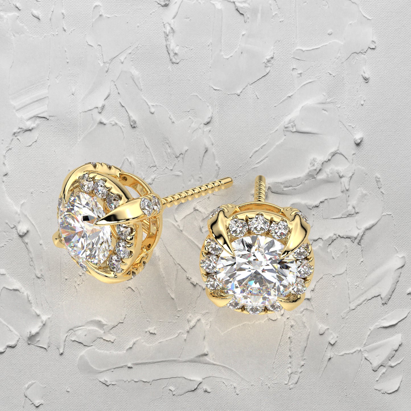 Yellow gold Highspark 925 Silver Earring