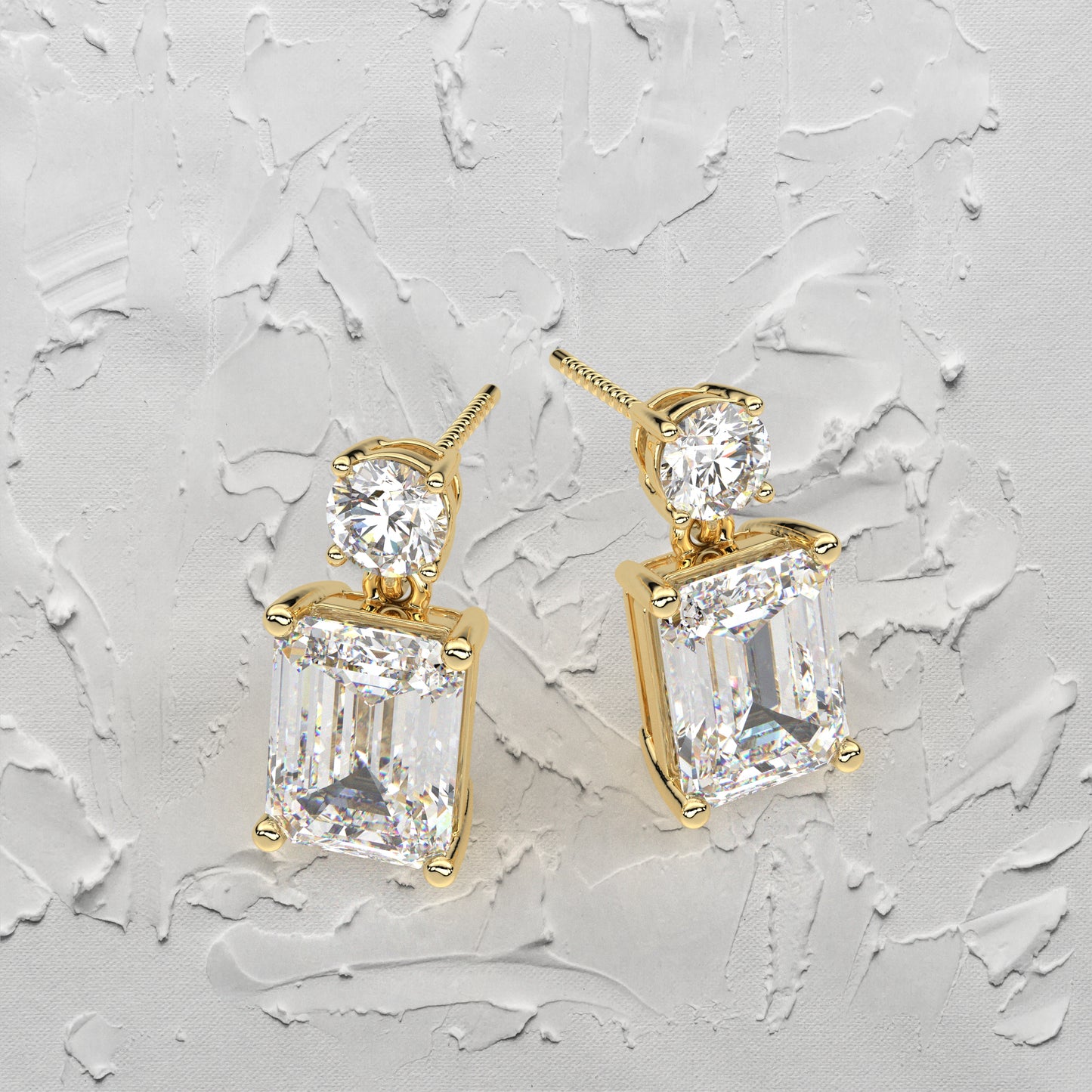 Yellow gold Doozy 925 Silver Earring