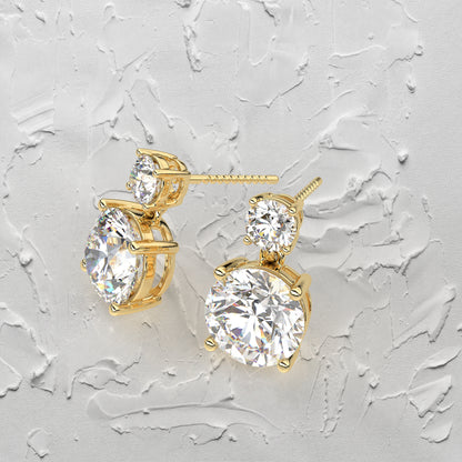 Peora 1 Carat Moissanite Diamond 925 Silver Earring