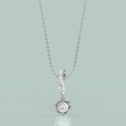 The Annalisa Moissanite Diamond 925 Silver Gold Necklace