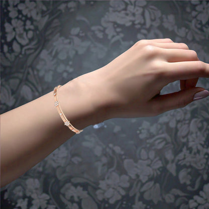 Rose gold Charvitha Bangle 925 Sterling Silver