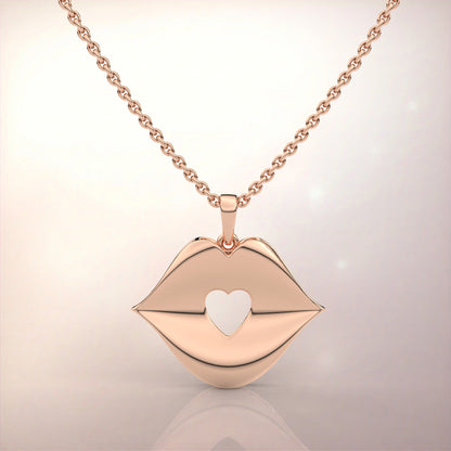 Tiny lips 925 Silver Necklace