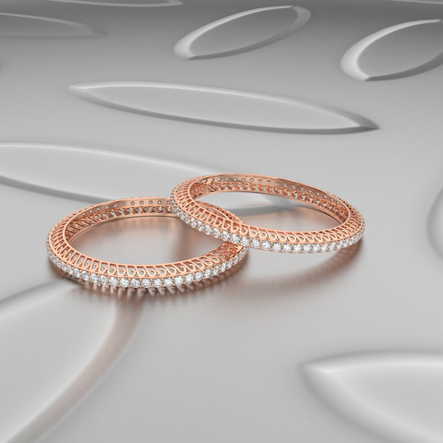 Rose gold Avarta Bangle 925 Sterling Silver