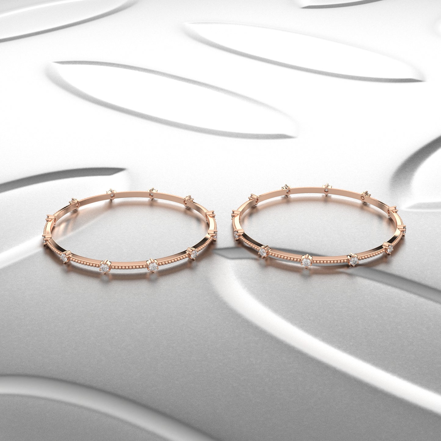 Rose gold Chaming Bangle 925 Sterling Silver