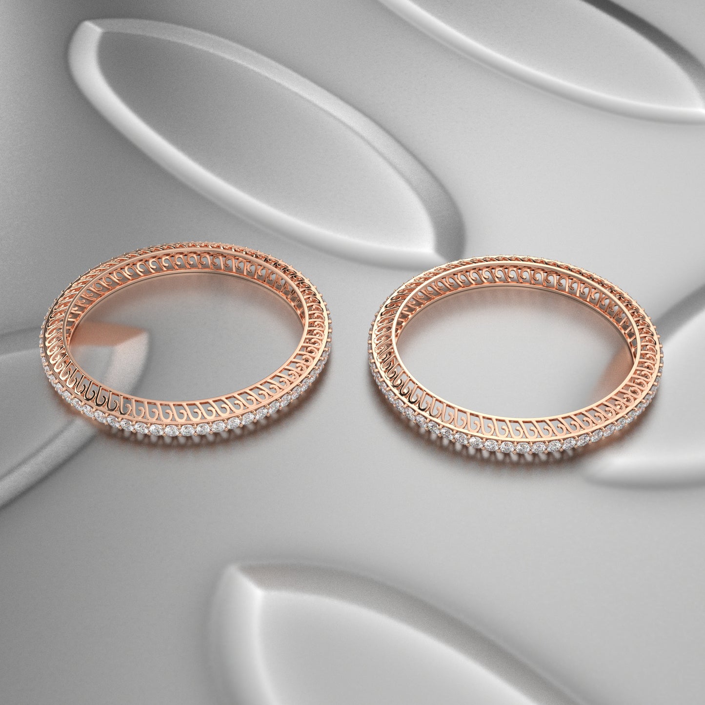 Rose gold Avarta Bangle 925 Sterling Silver