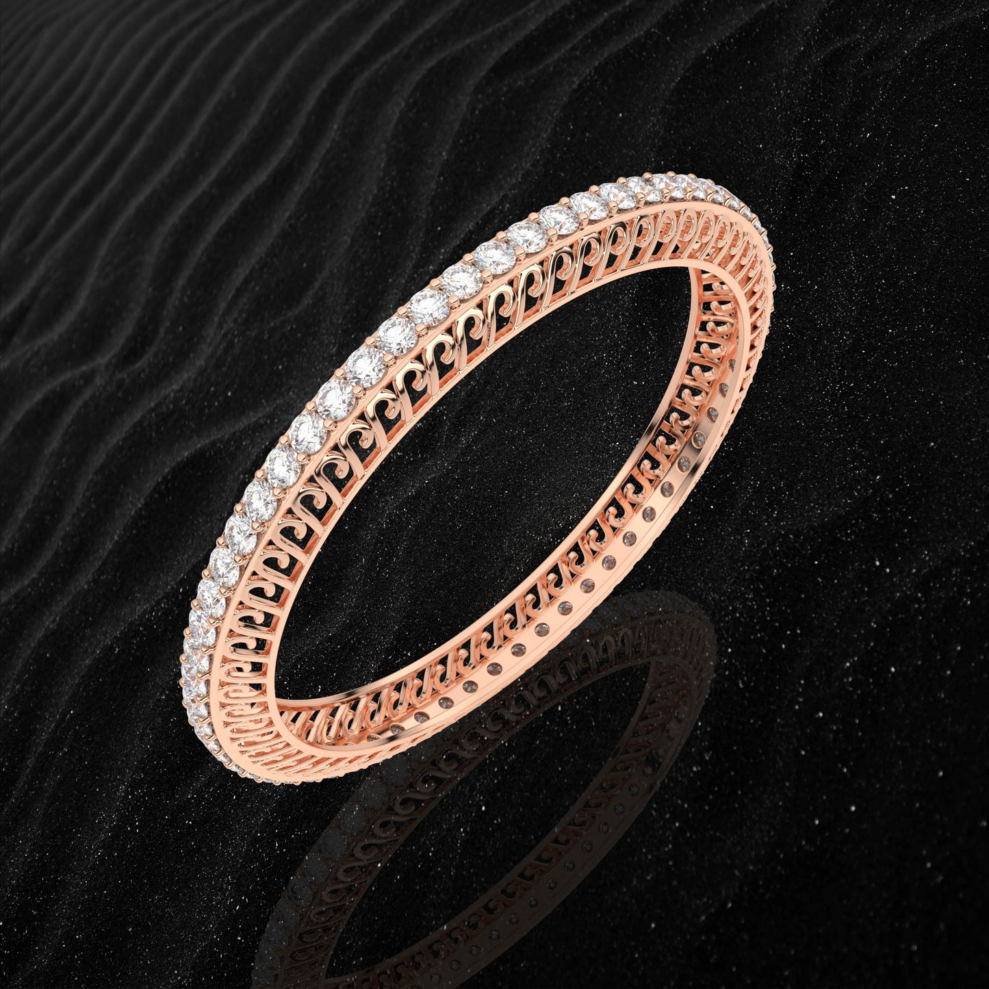 Rose gold Avarta Bangle 925 Sterling Silver