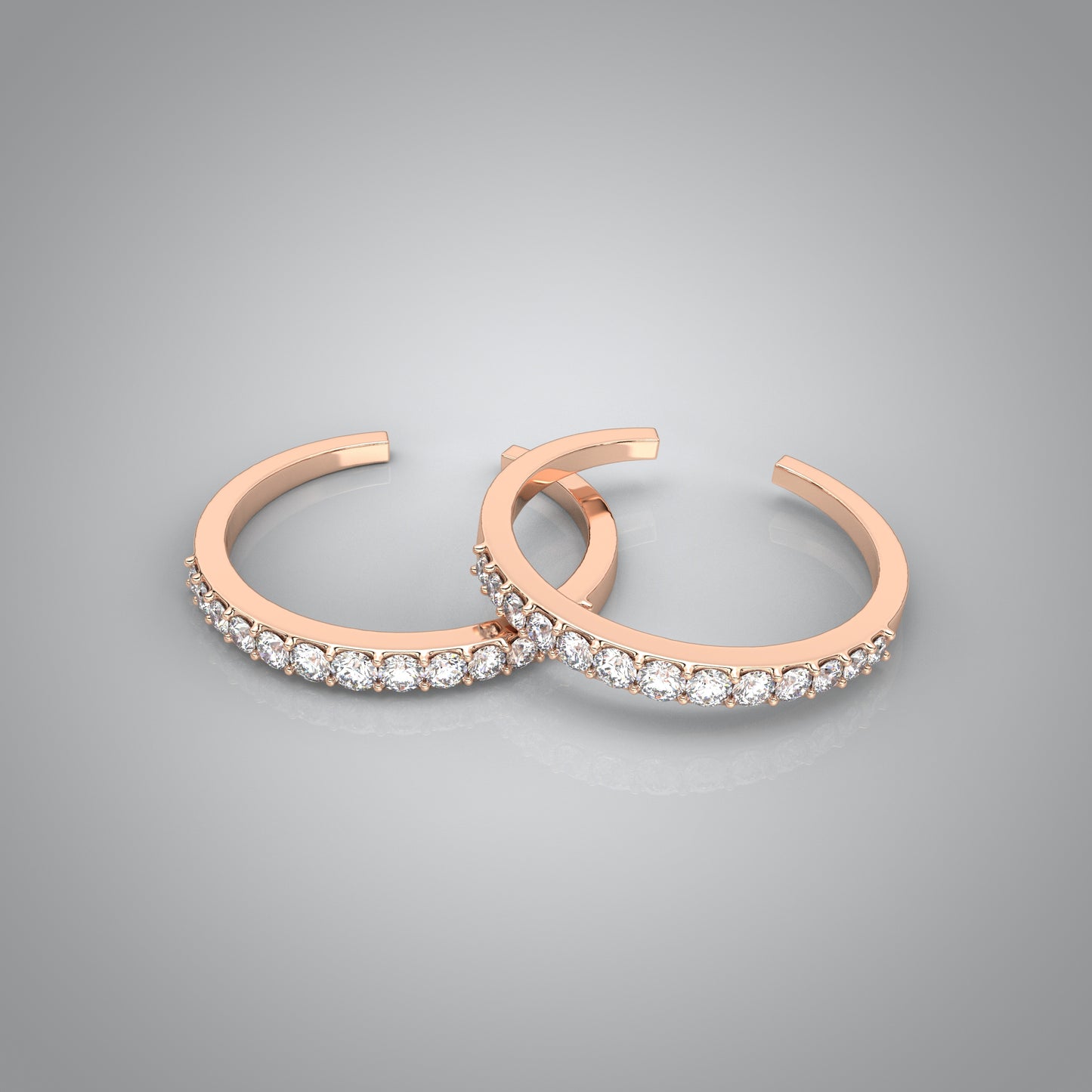 Parnika Rose gold Adjustable 925 Silver Toe Ring