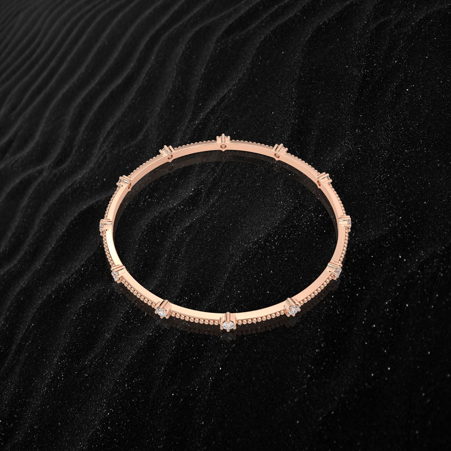 Rose gold Chaming Bangle 925 Sterling Silver