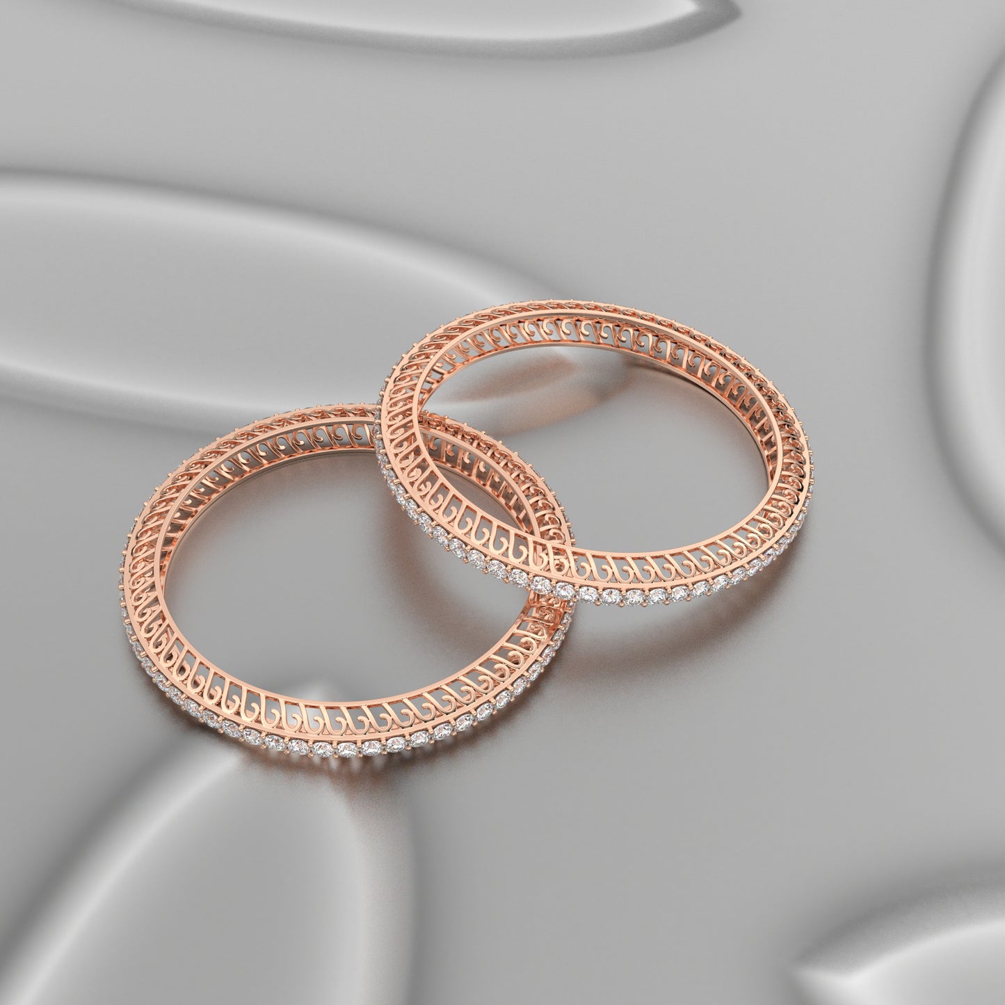 Rose gold Avarta Bangle 925 Sterling Silver