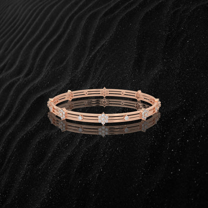 Rose gold Charvitha Bangle 925 Sterling Silver