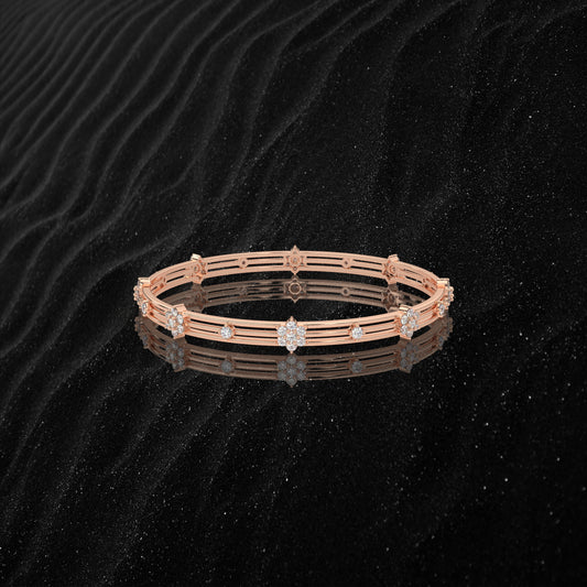 Rose gold Charvitha Bangle 925 Sterling Silver