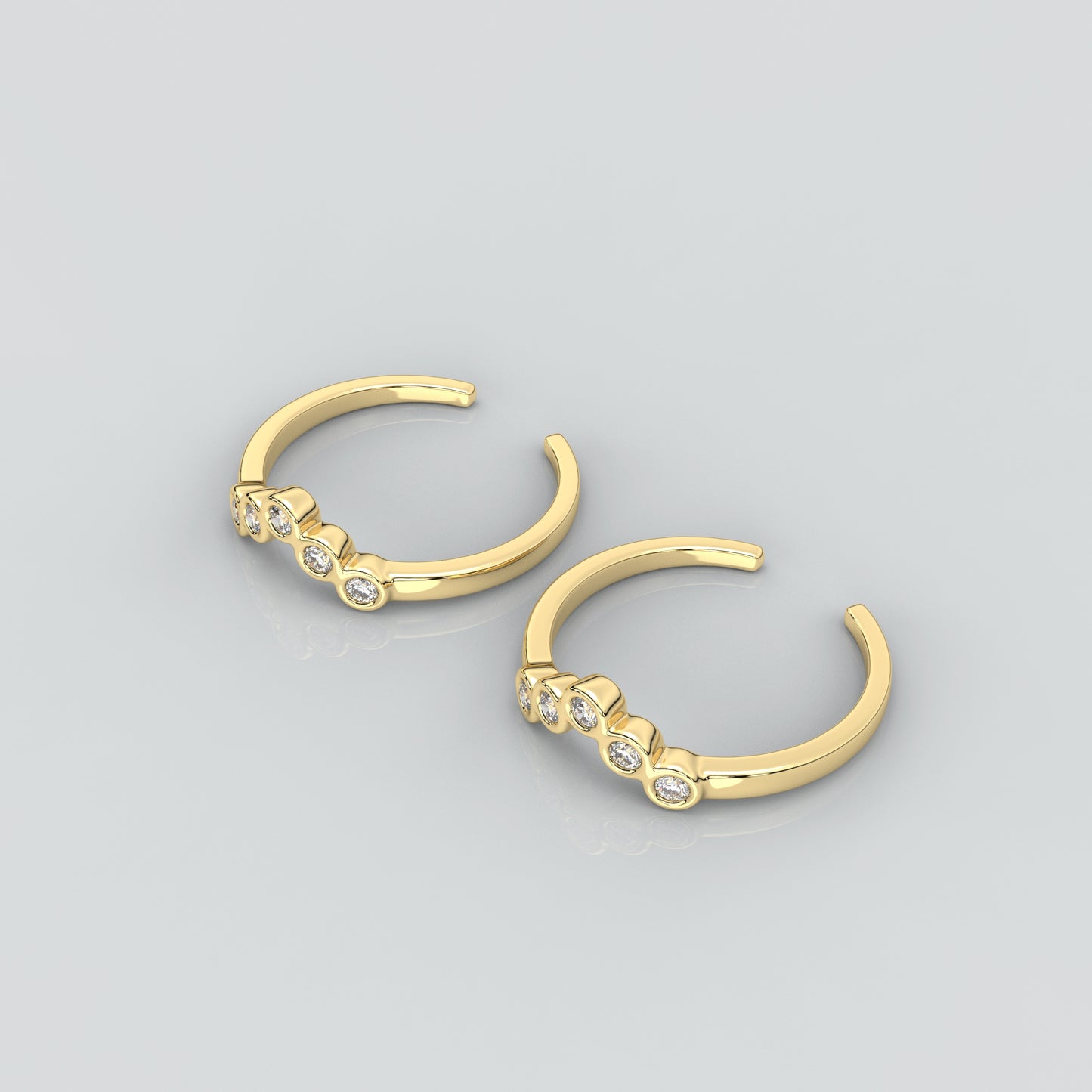 Stone Yellow gold 925 Silver Toe Ring