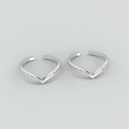 Velvet Adjustable 925 Silver Toe Ring