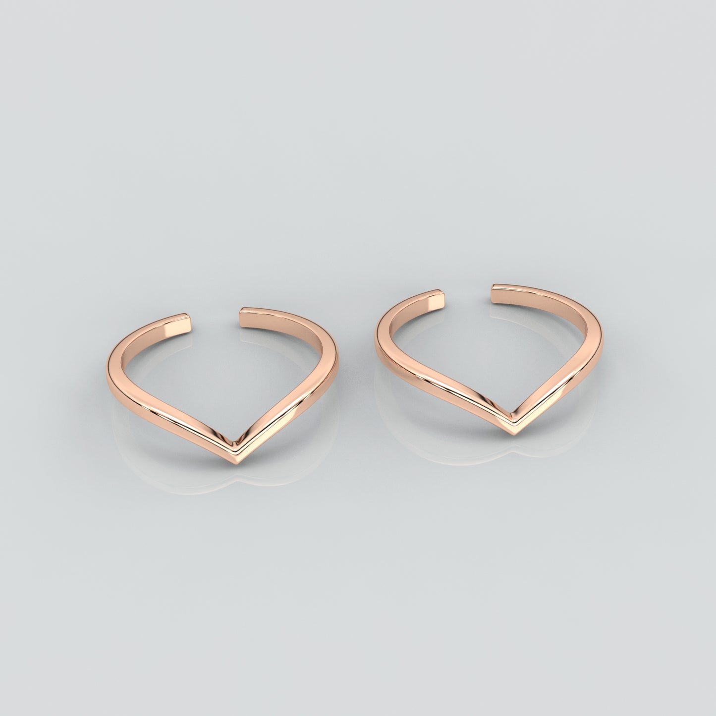 Velvet Rose gold Adjustable 925 Silver Toe Ring