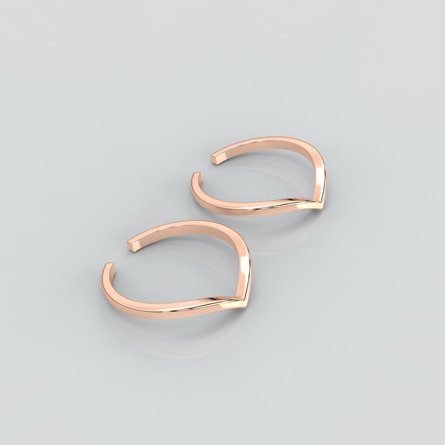 Velvet Rose gold Adjustable 925 Silver Toe Ring