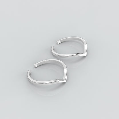 Velvet Adjustable 925 Silver Toe Ring
