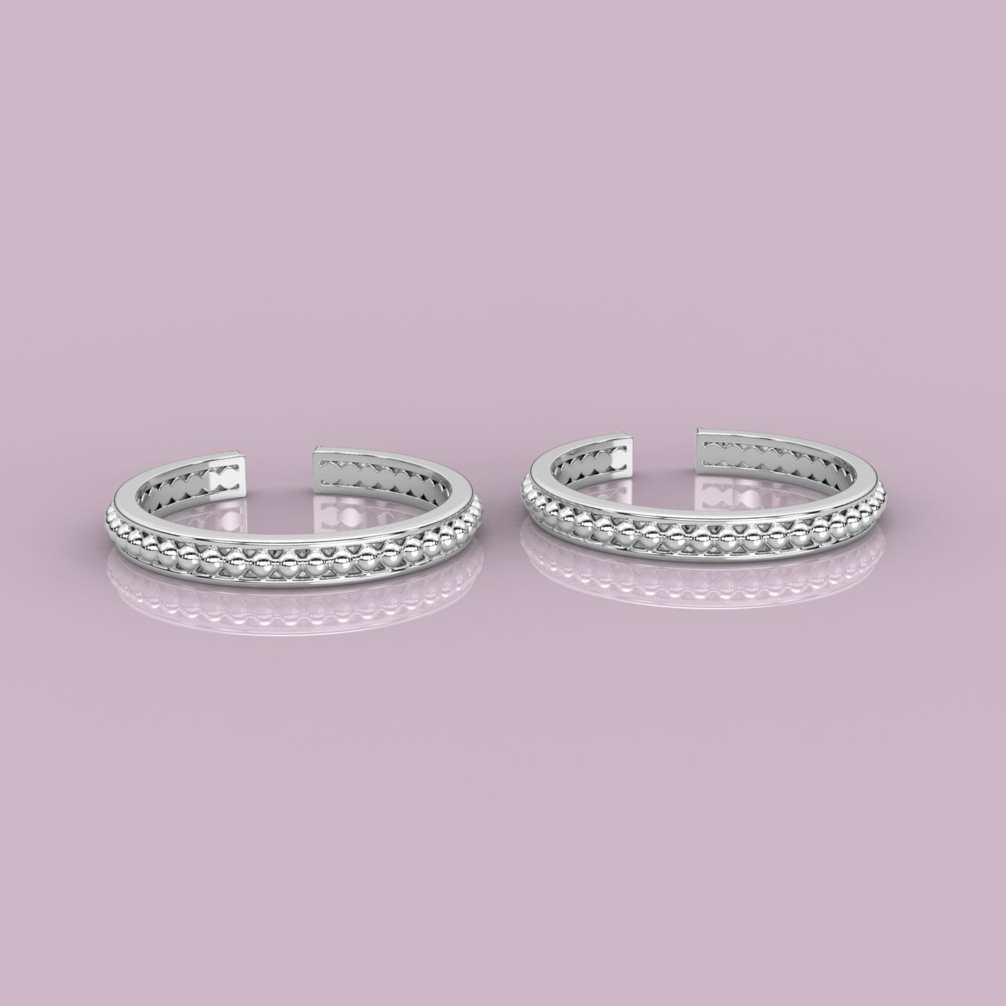 Double row Adjustable 925 Silver Toe Ring