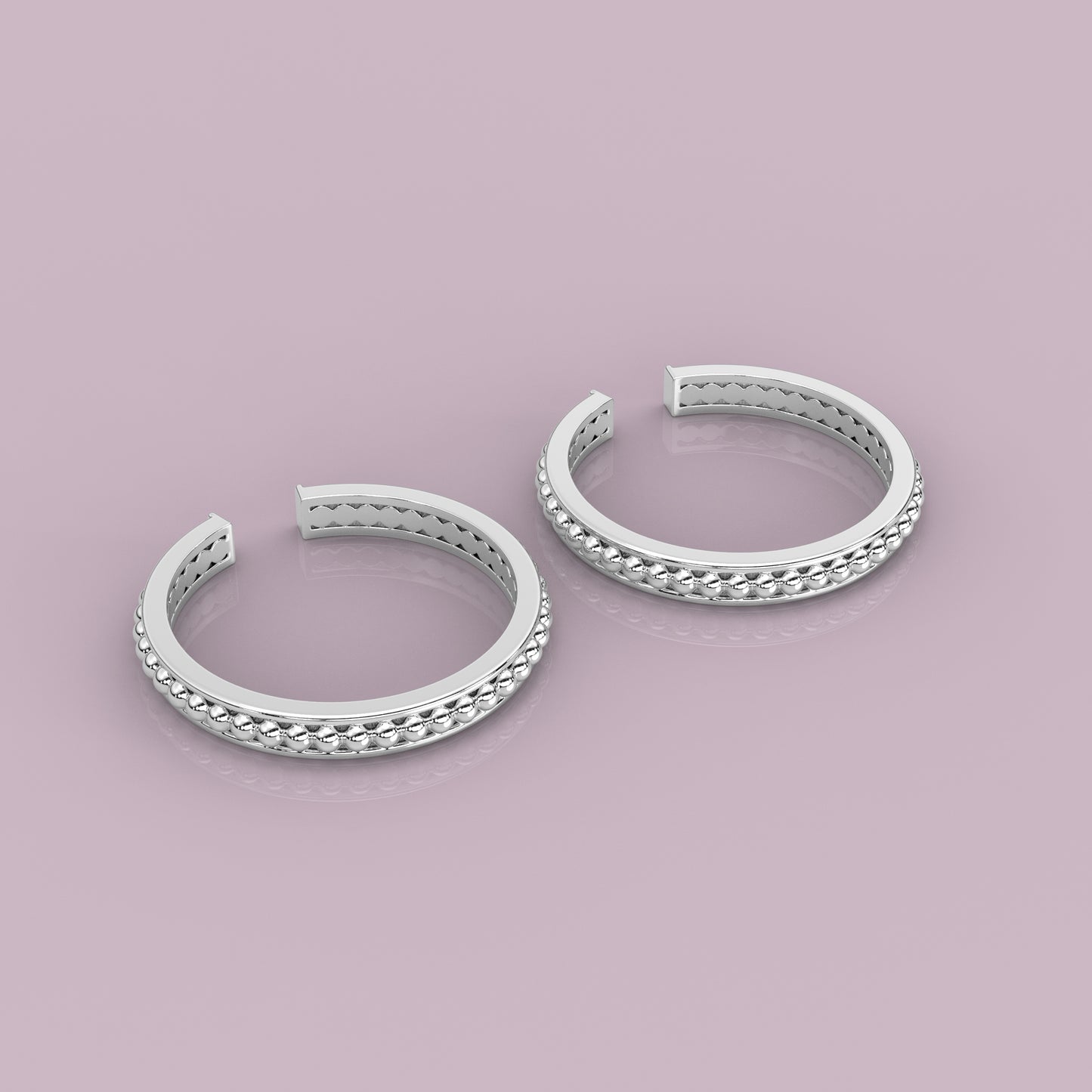 Double row Adjustable 925 Silver Toe Ring