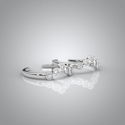 Moissanite Diamond Adjustable 925 Silver Toe Ring
