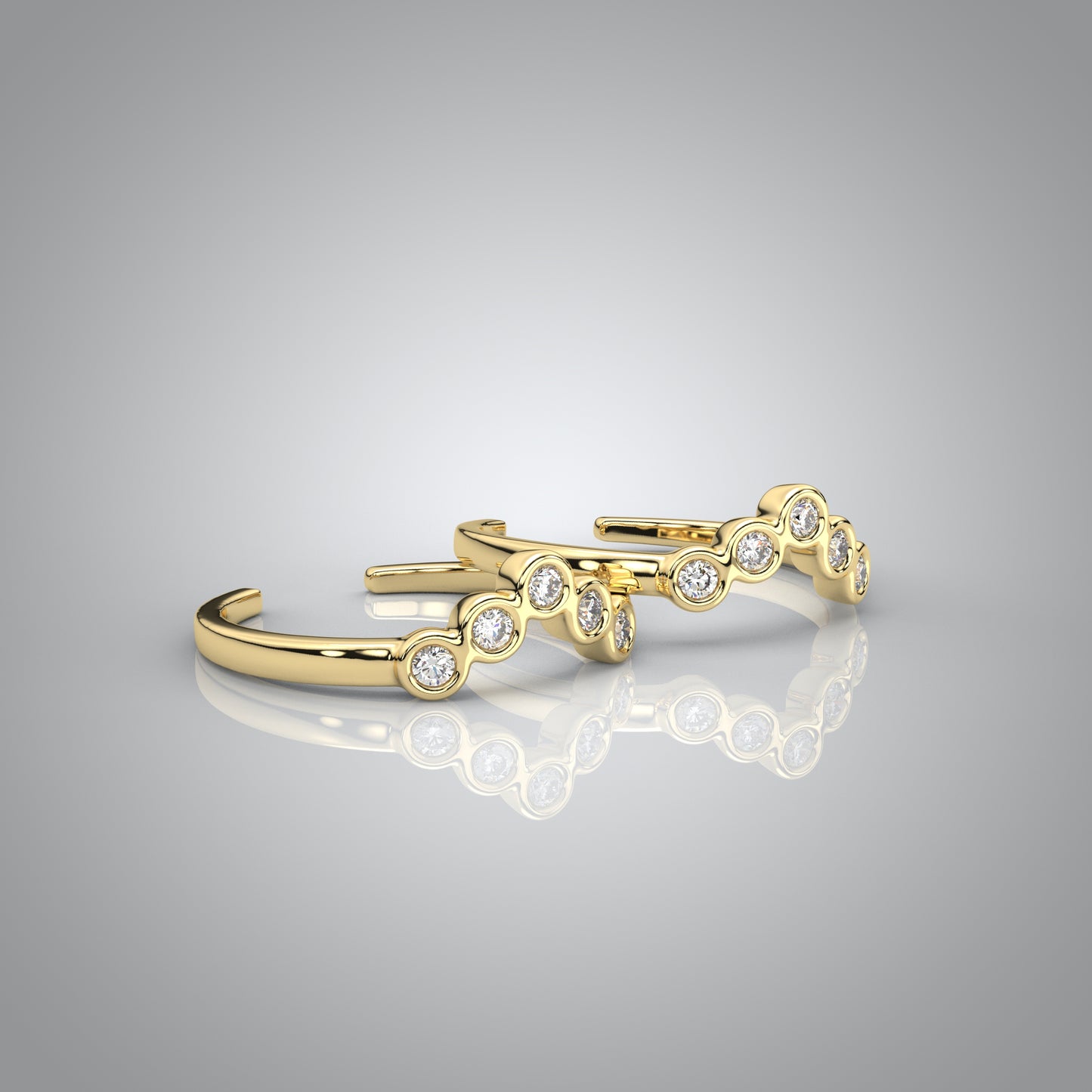 Stone Yellow gold 925 Silver Toe Ring