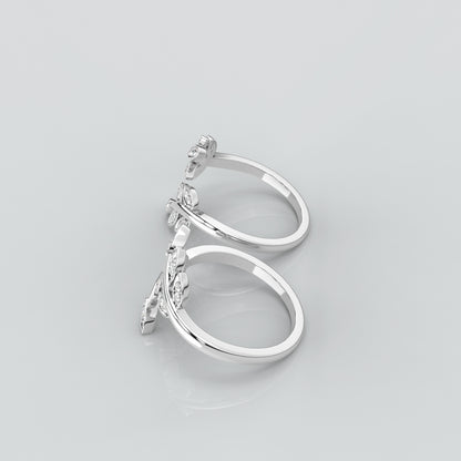 Leaf Moissanite Diamond 925 Silver Toe Ring