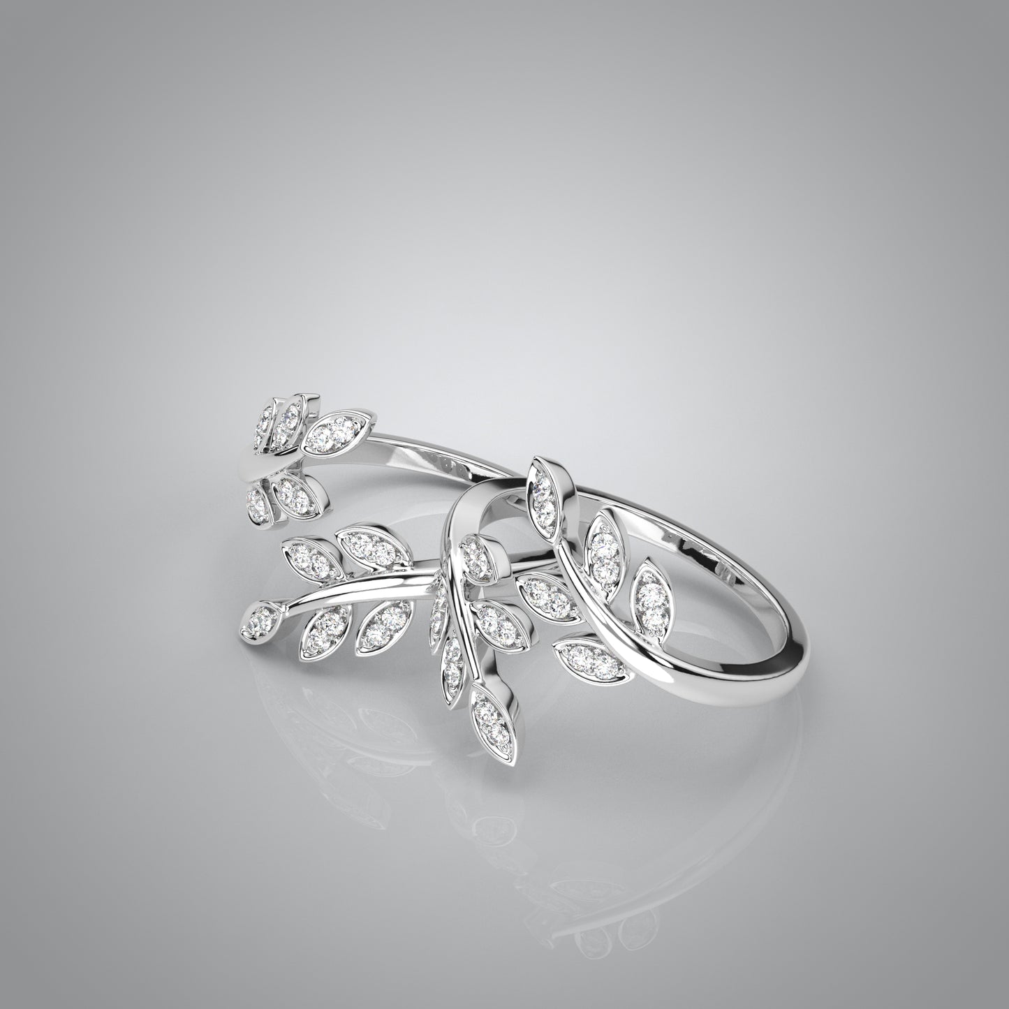 Leaf Adjustable 925 Silver Toe Ring