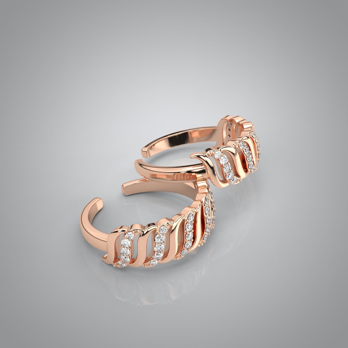 Aparna Rose gold Adjustable 925 Silver Toe Ring