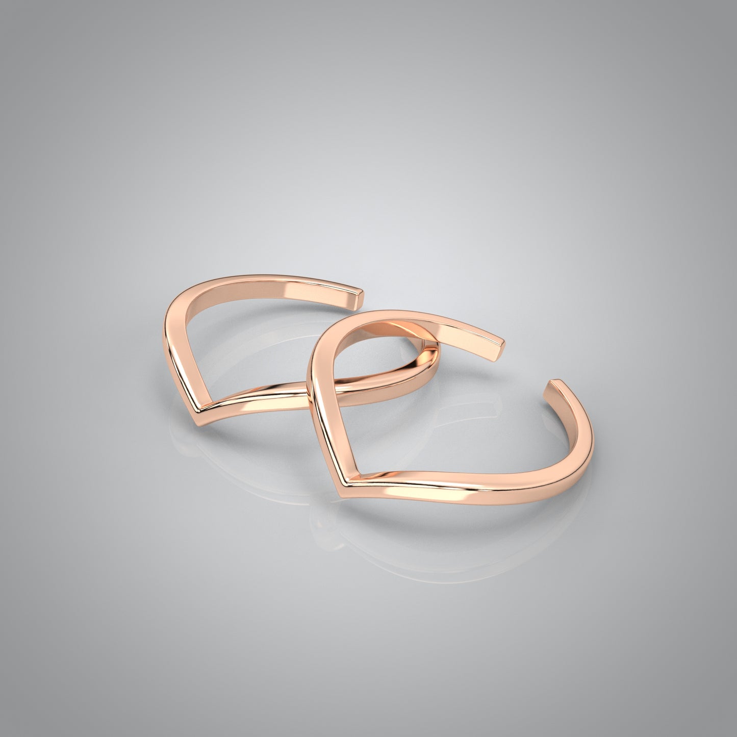 Velvet Rose gold Adjustable 925 Silver Toe Ring