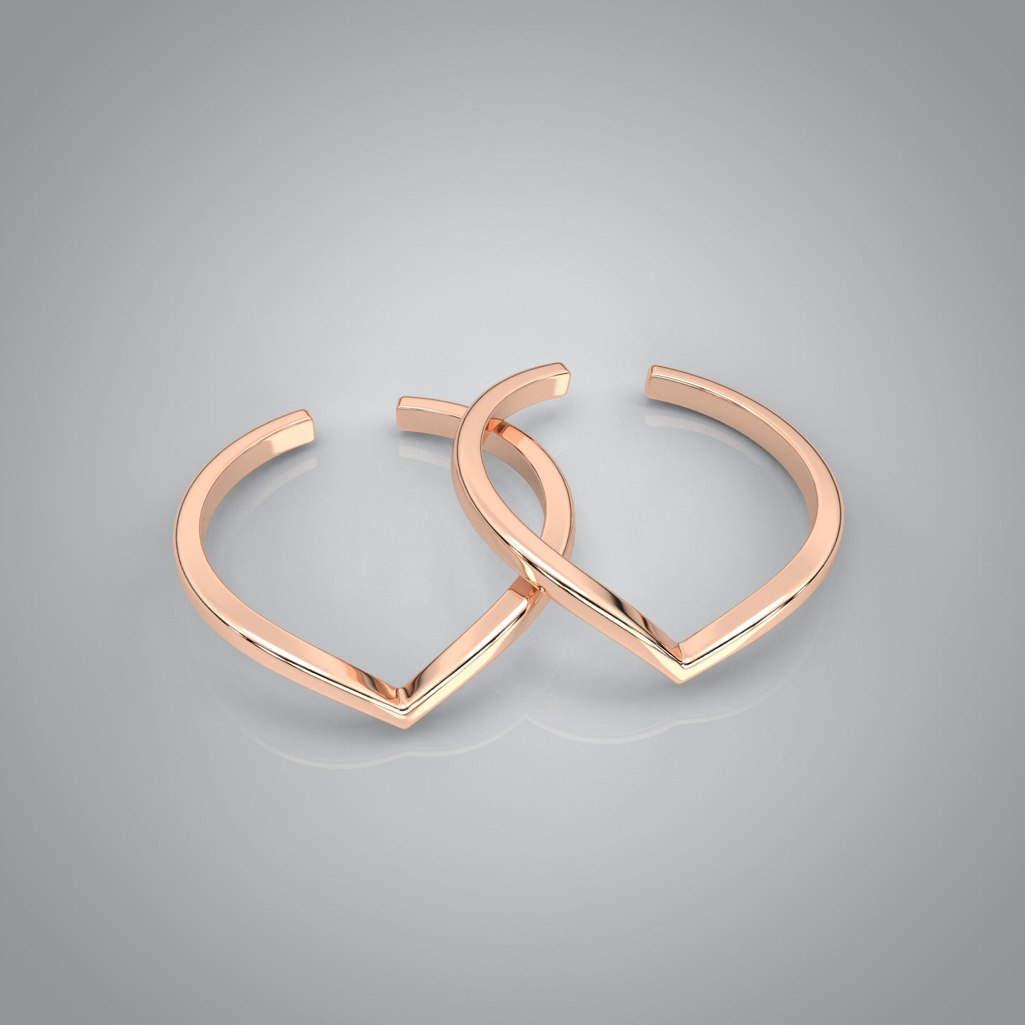 Velvet Rose gold Adjustable 925 Silver Toe Ring