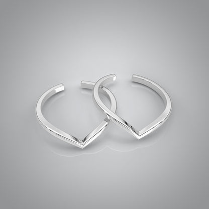 Velvet Adjustable 925 Silver Toe Ring