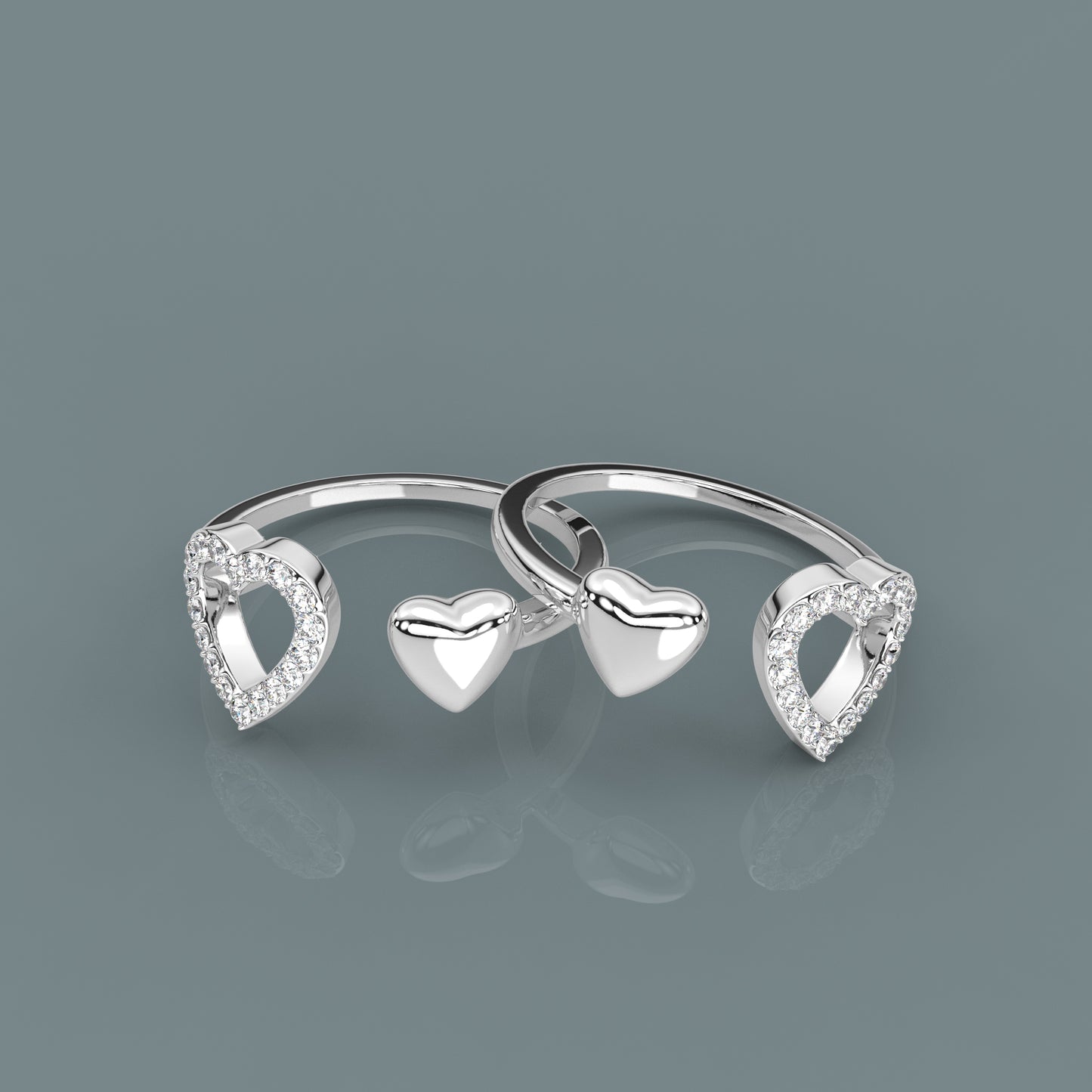 Hearts Adjustable 925 Silver Toe Ring