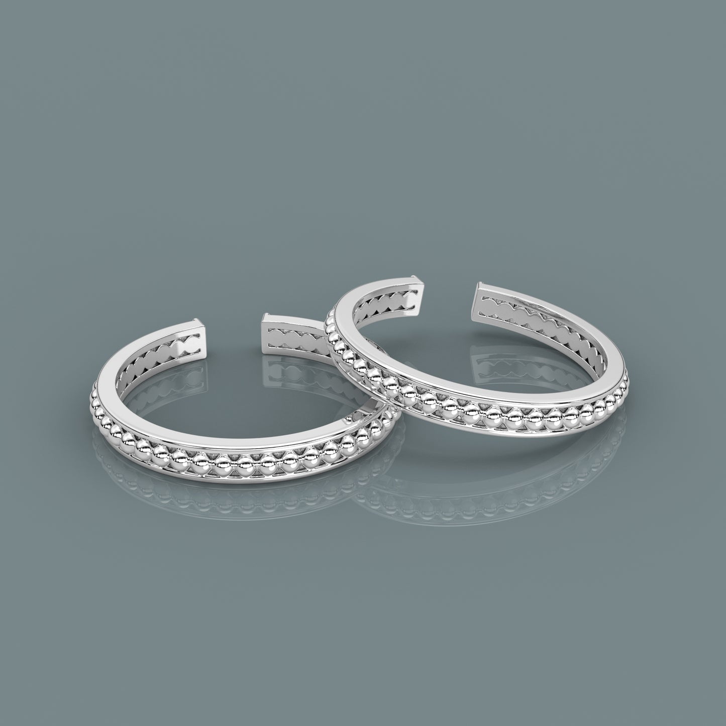 Double row Adjustable 925 Silver Toe Ring