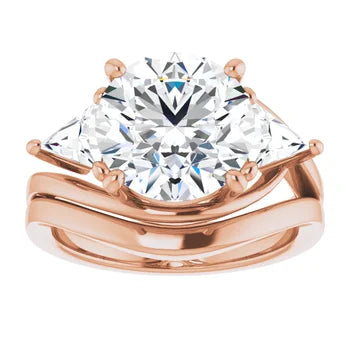 Golden Trio Solitaire Ring