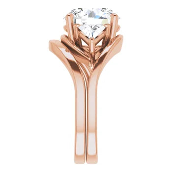 Golden Trio Solitaire Ring