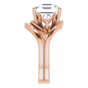 Golden Trio Solitaire Ring