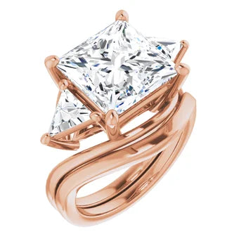 Golden Trio Solitaire Ring