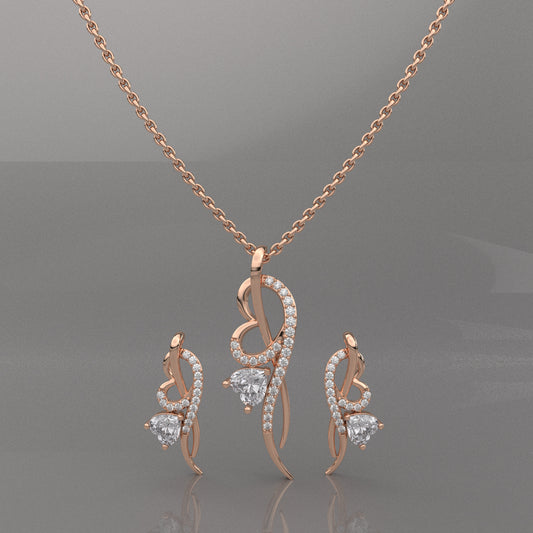 Valeria 925 Silver Necklace Set