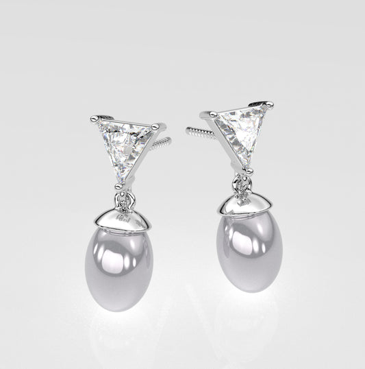 Shenoy Moissanite Diamond 925 Silver Earring