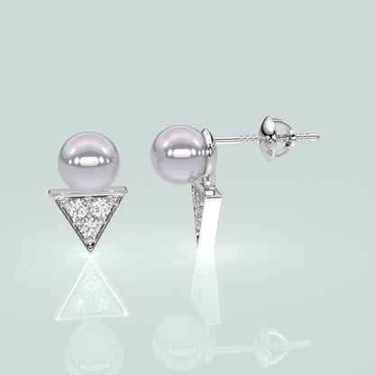 Moneekar Moissanite Diamond 925 Silver Earring