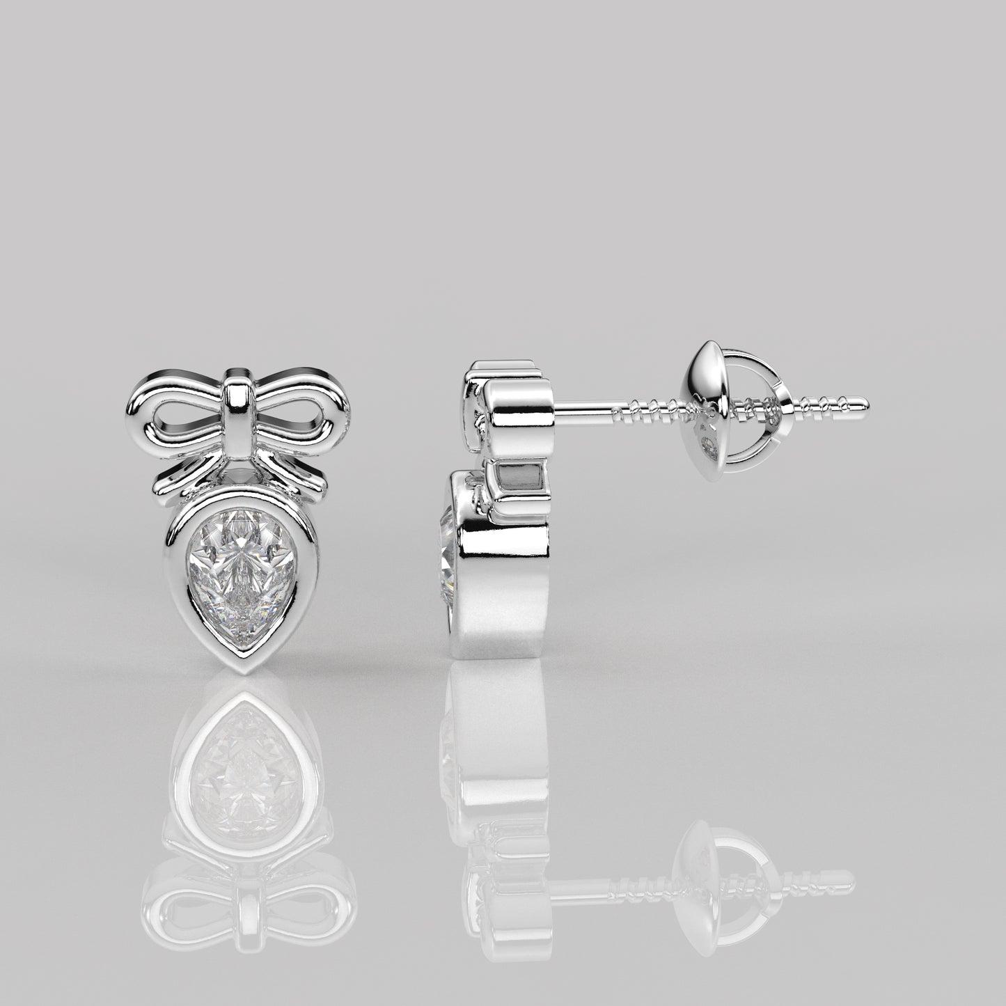 Pear Deer 925 Silver Earring